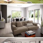 Modern family house with modern furnishings