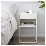 Concept of white bedside tables