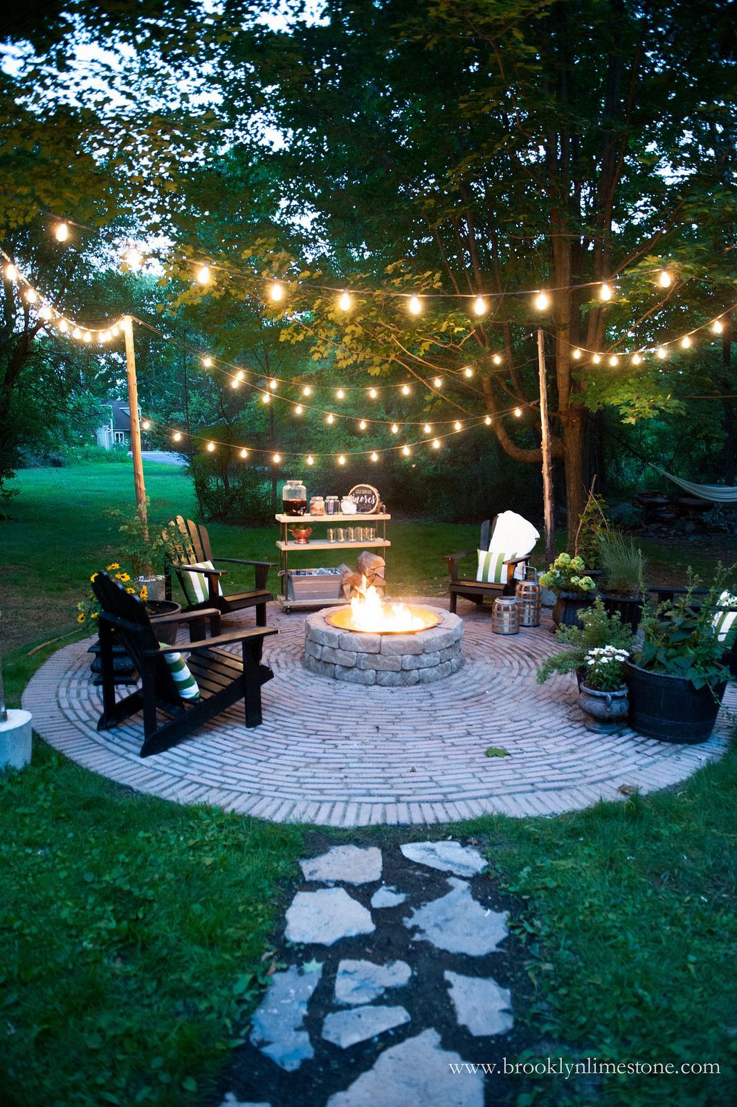 hanging lights outdoors