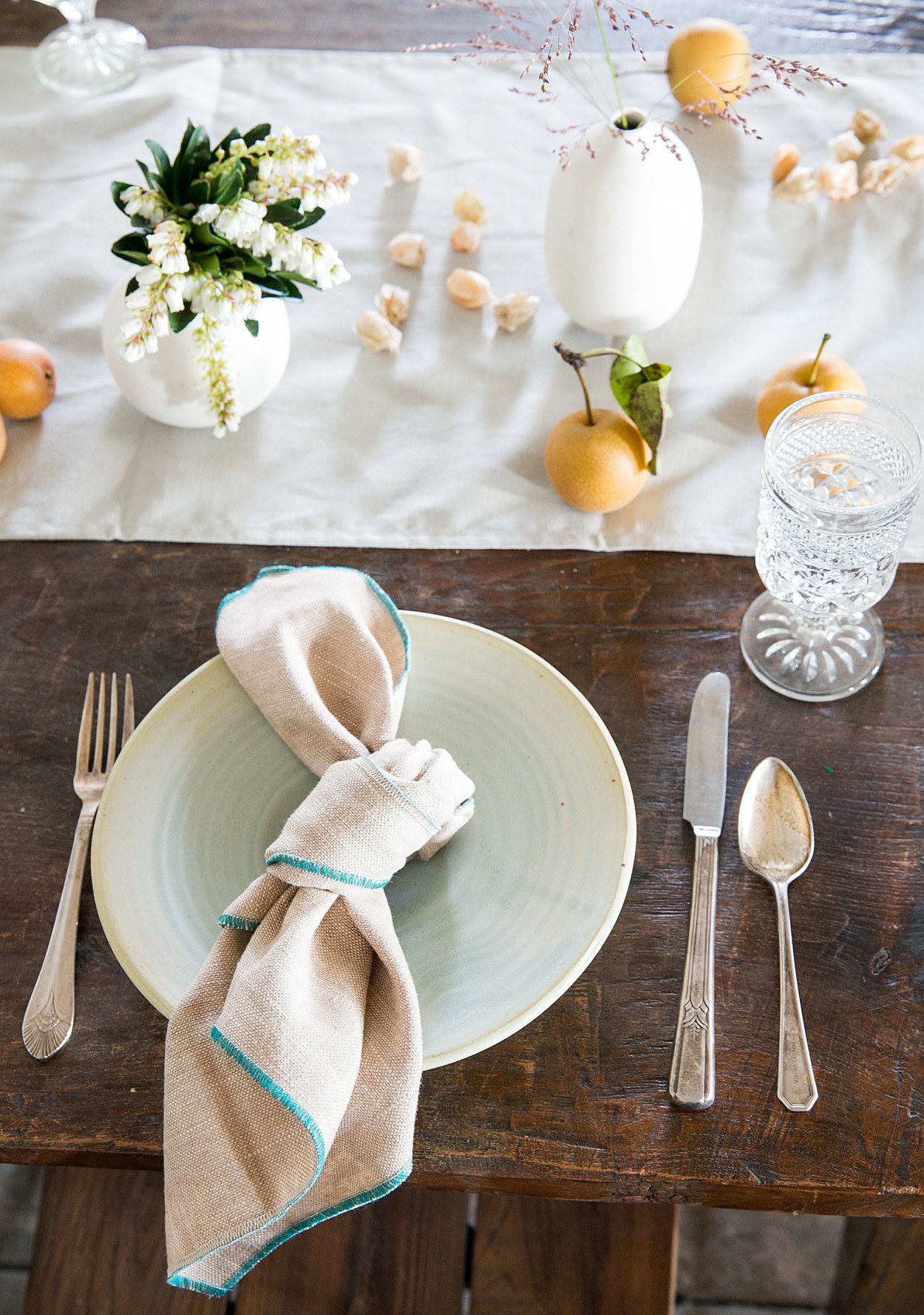 Linen napkins when you have guests over for dinner