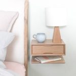 Narrow bedside table – save space