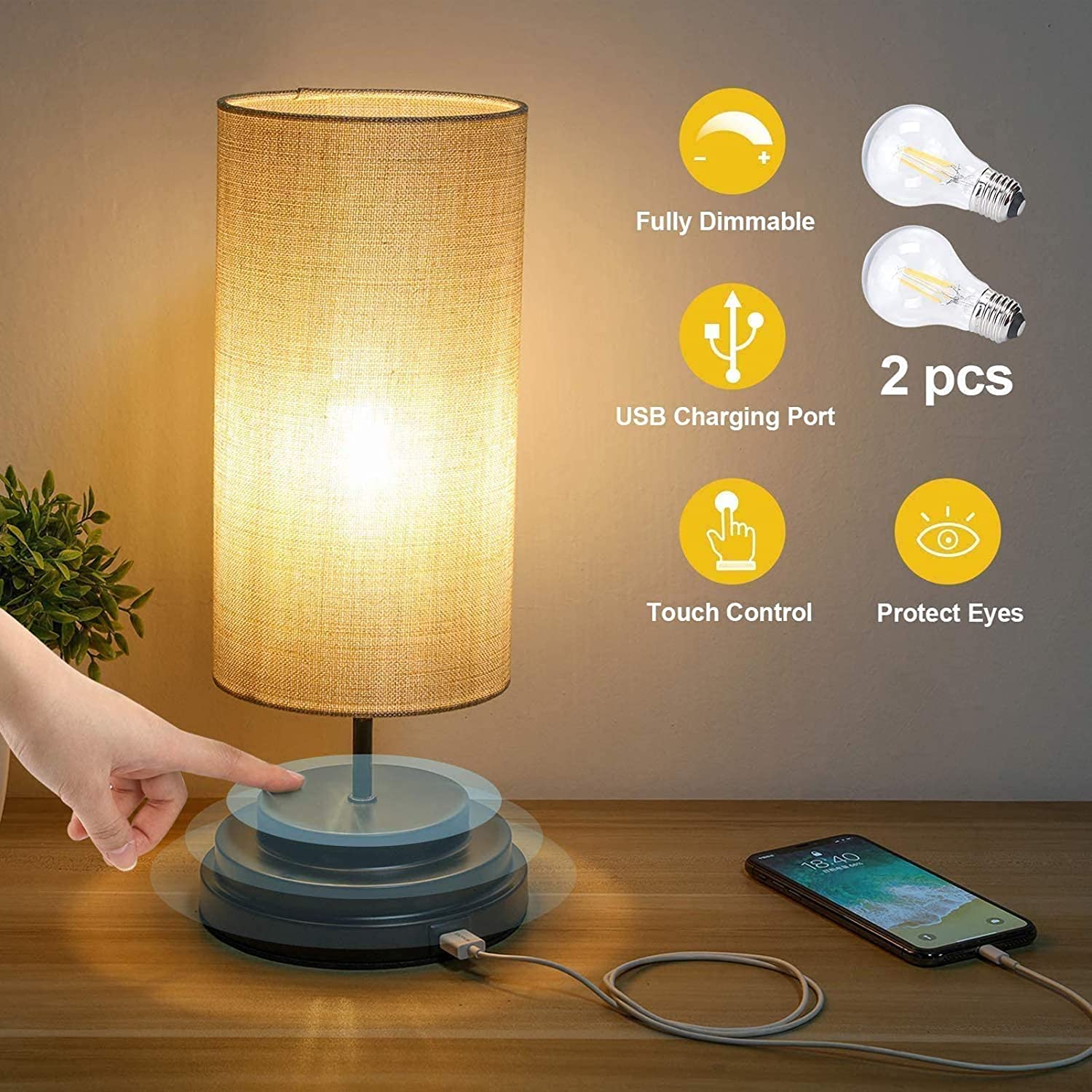 Touch lamp that comes with dimmer