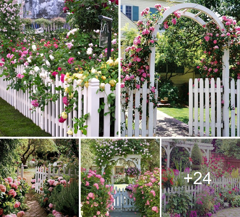 Garden fence ideas with diy decorations
