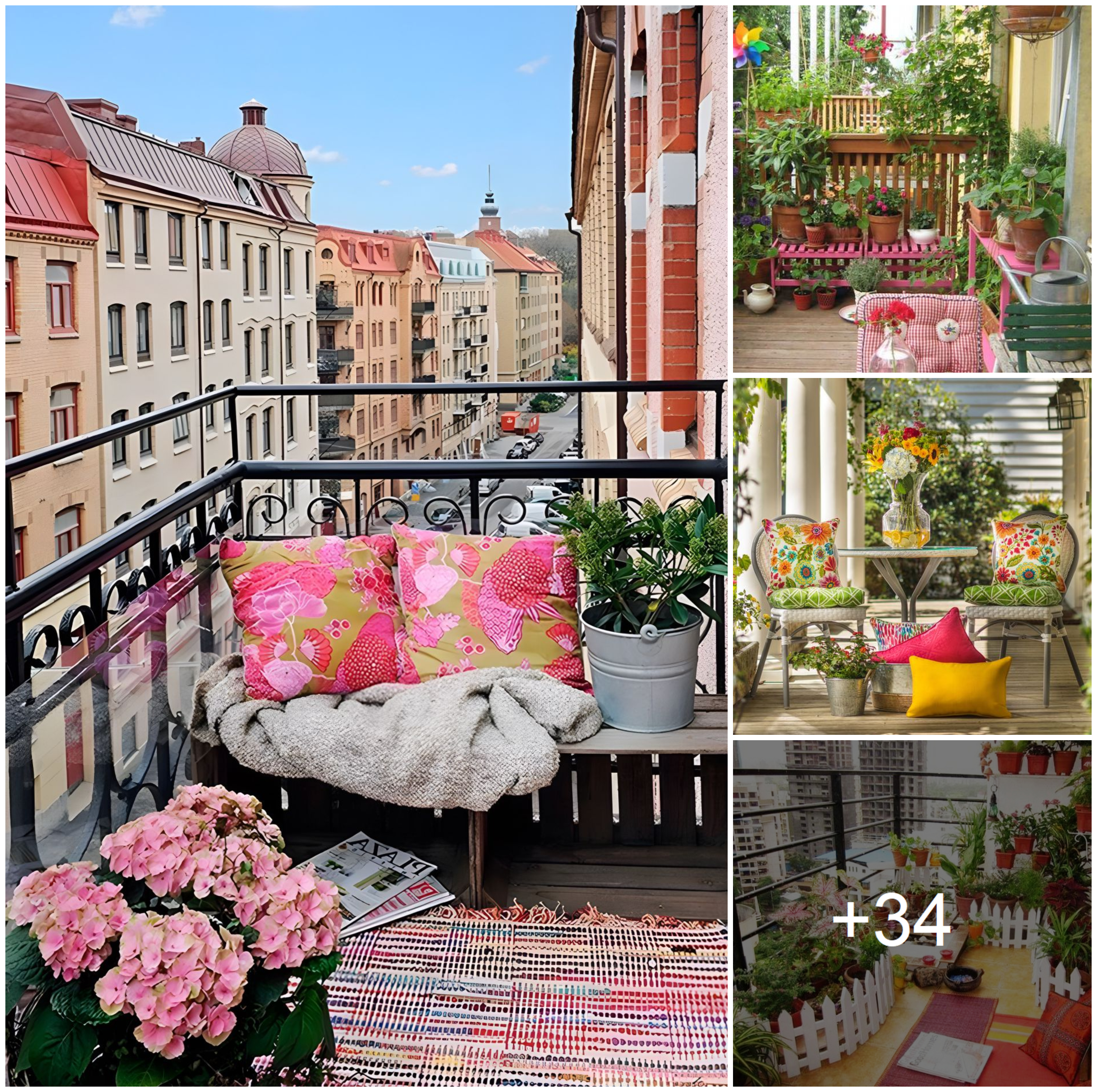 Amazing 34+ Balcony Design Ideas with Flowers and Sunset