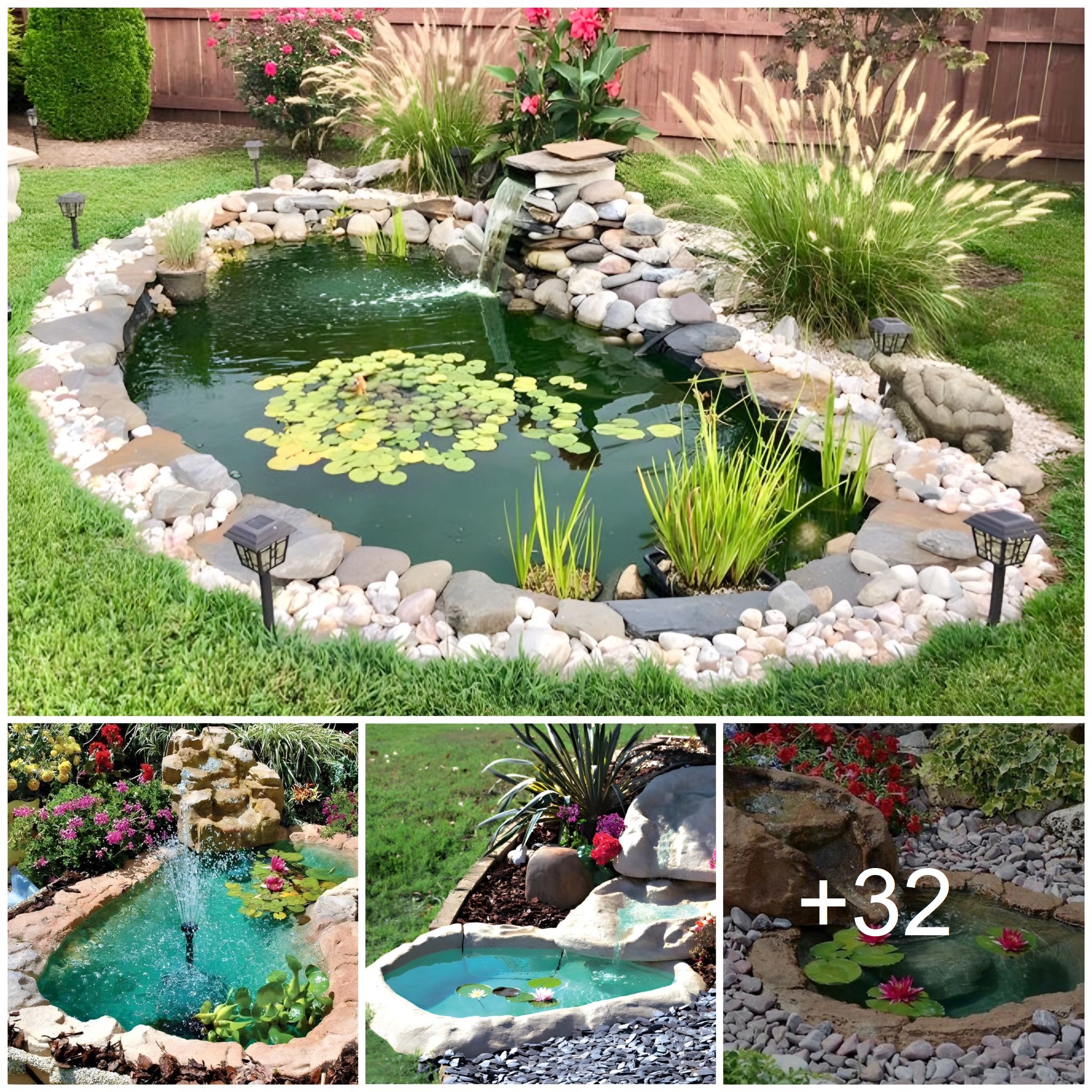 How to build Beautiful garden pond very easy from stryfoam and cement