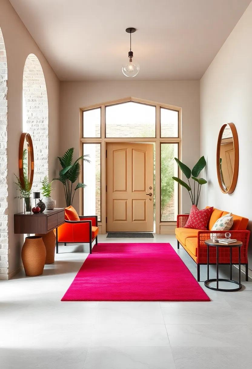 Brightly Colored Rugs and Door Mats that Add Personality and Warmth to Your Entryway's Floor Space