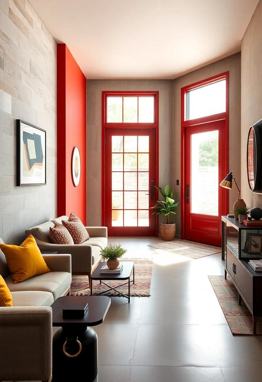 Striking Contrast Between Door Frames and Outer Walls Creating a Visual Heartbeat at Your Threshold