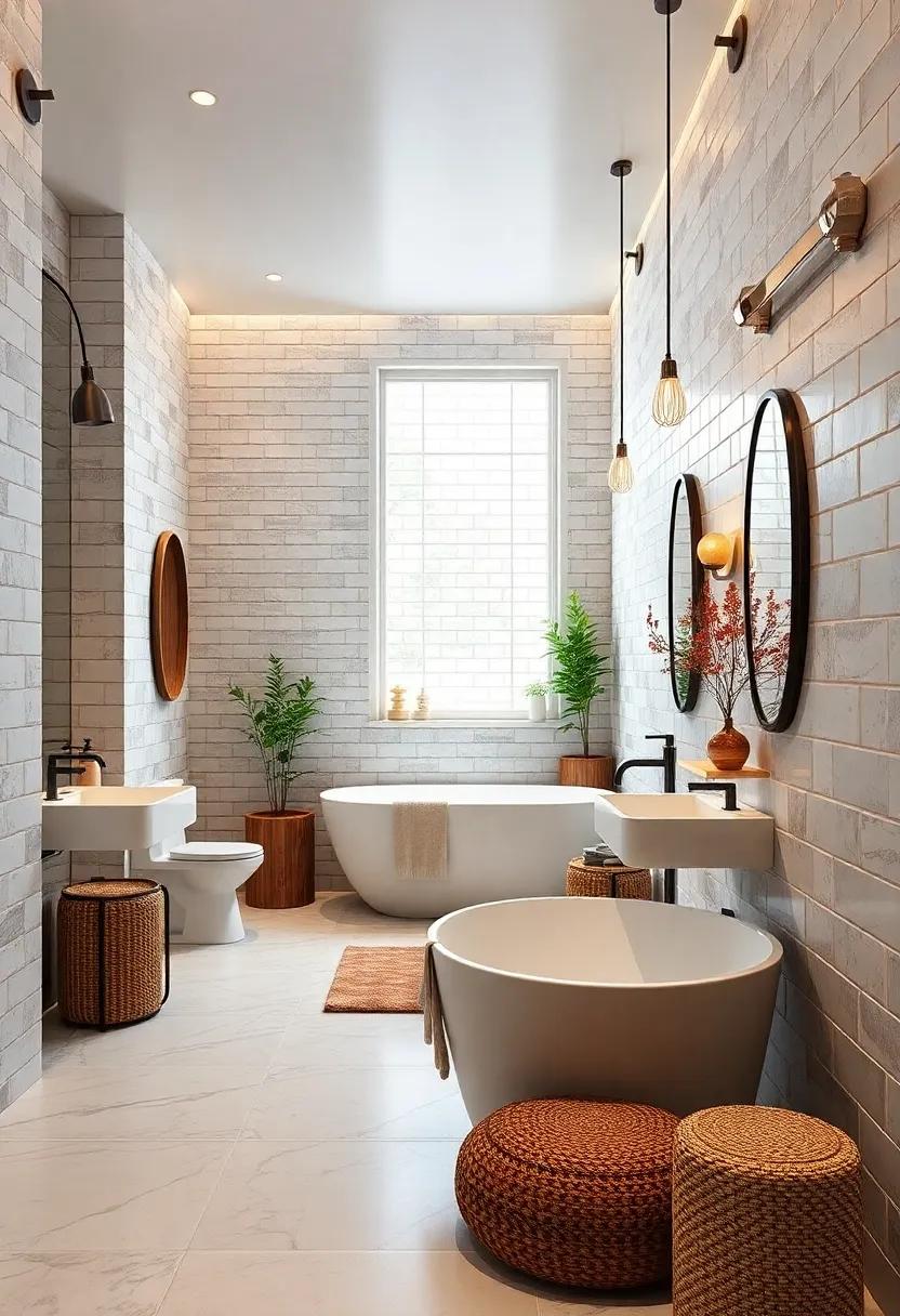Classic Subway Tiles Arranged Vertically to Enhance Bathroom Height and Visual Depth