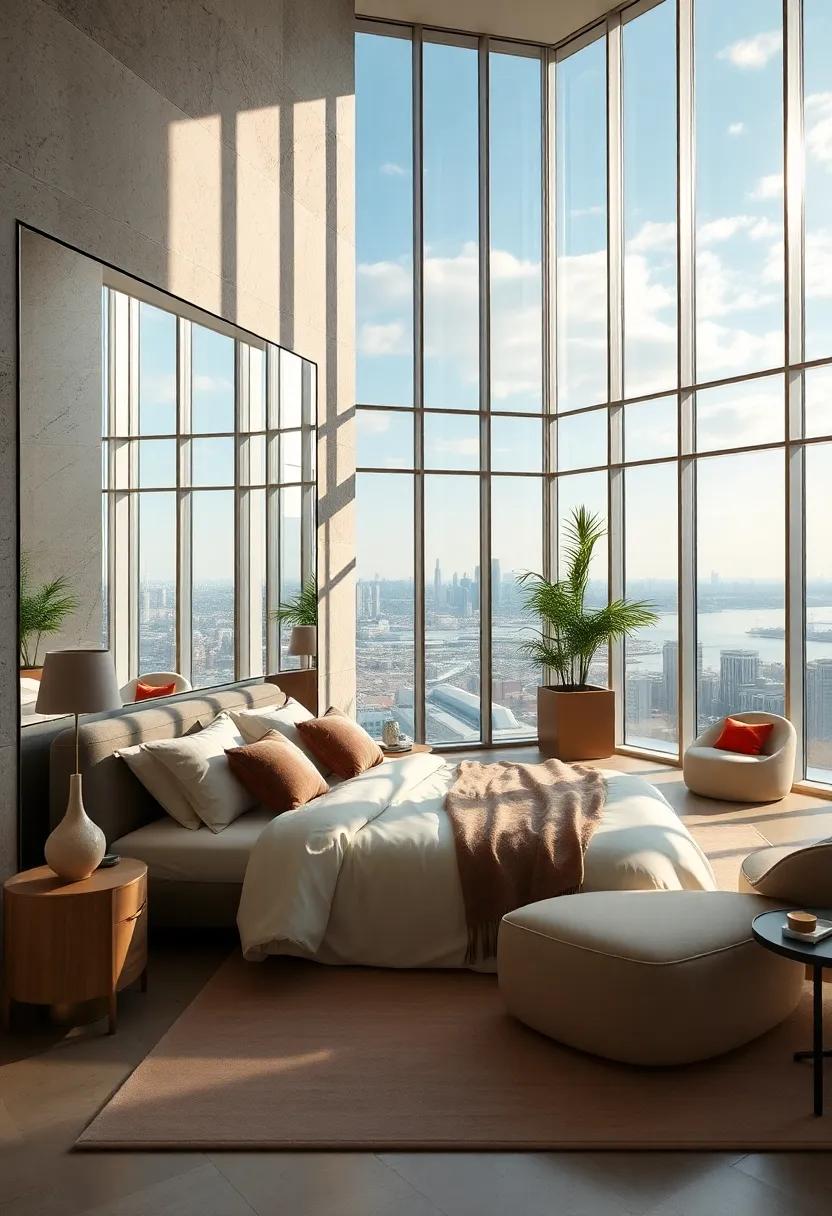 Oversized Mirrors Strategically Placed To Amplify Light And Multiply The Breath-Taking Views Outside