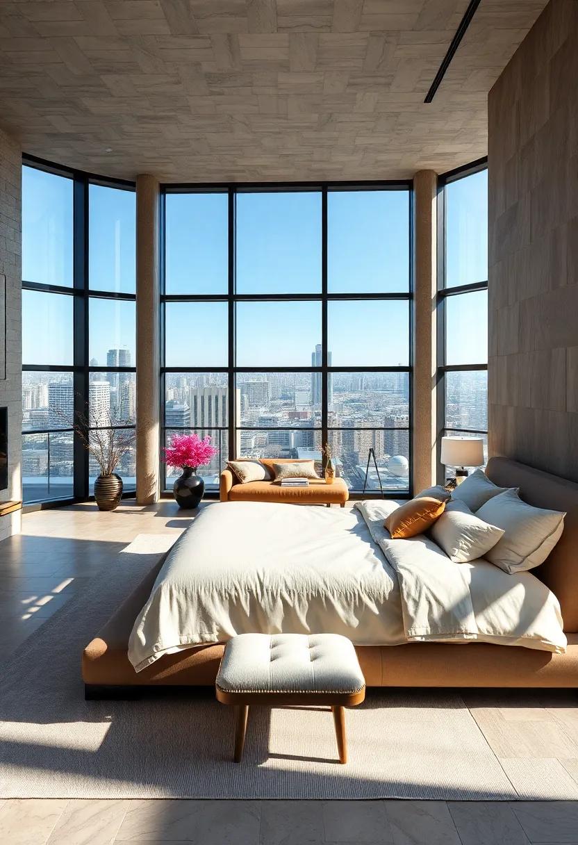 Impressive Architectural Detailing Around The Glass Frames Adding Depth And Character To The Penthouse Suite