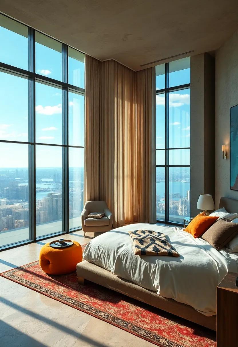 Elegant Drapery And Automated Window Treatments Enhancing Privacy While Retaining The Magnificence Of Panoramic Views