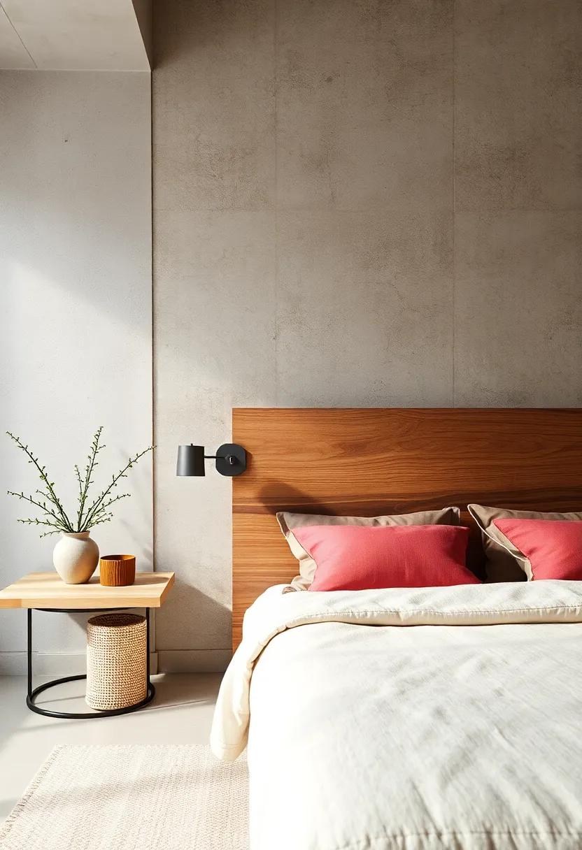 Handcrafted Wooden Headboard Showcasing Subtle Carving Details Within Minimalist Design