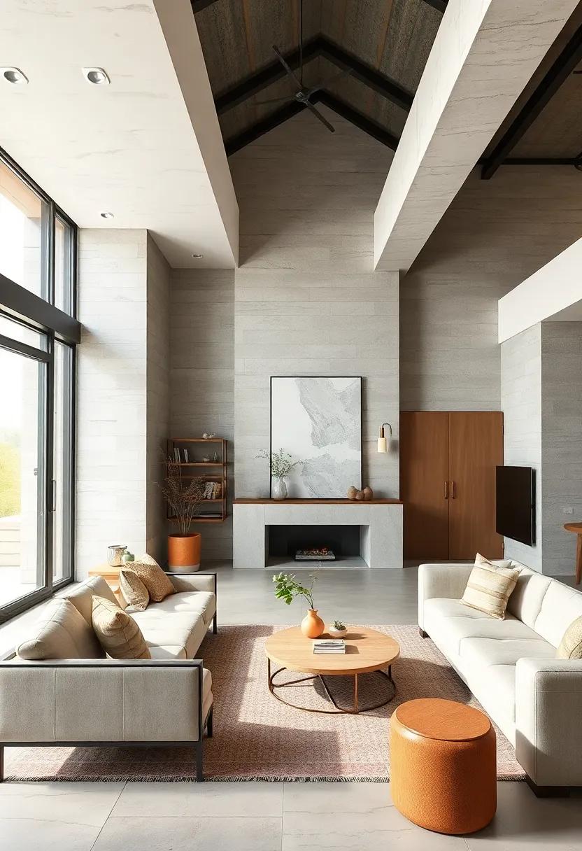 Combining Industrial and Natural Materials to Create Contrast Within Neutral Interior Block Designs