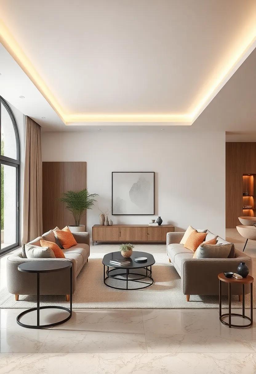 Employing Soft, Diffused Lighting to Enhance the Warmth and Coziness in Neutral Living Areas