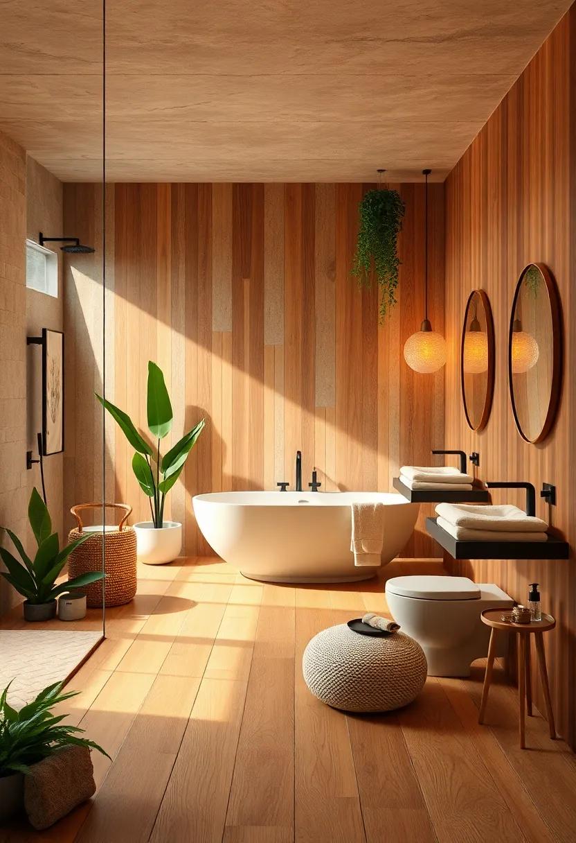 Open Shelving with Natural Wood Grain Displaying Minimalist Decorations to Celebrate Simplicity and Warmth
