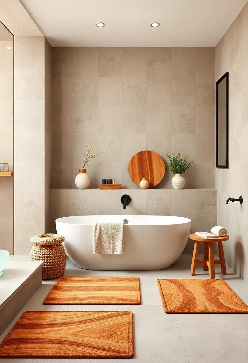 Natural Wood Bath Mats and Accessories Adding Subtle Warmth and Comfort to Modern Bathrooms