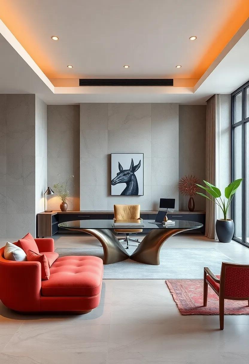Sculptural Desk Designs That Double as Art Pieces with Fluid Lines and Stunning Visual Appeal