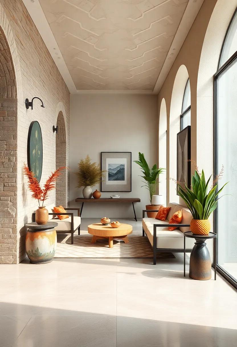 Handcrafted Ceramics As Unique Entryway Decor Echoing Boutique Hotel Attention To Detail