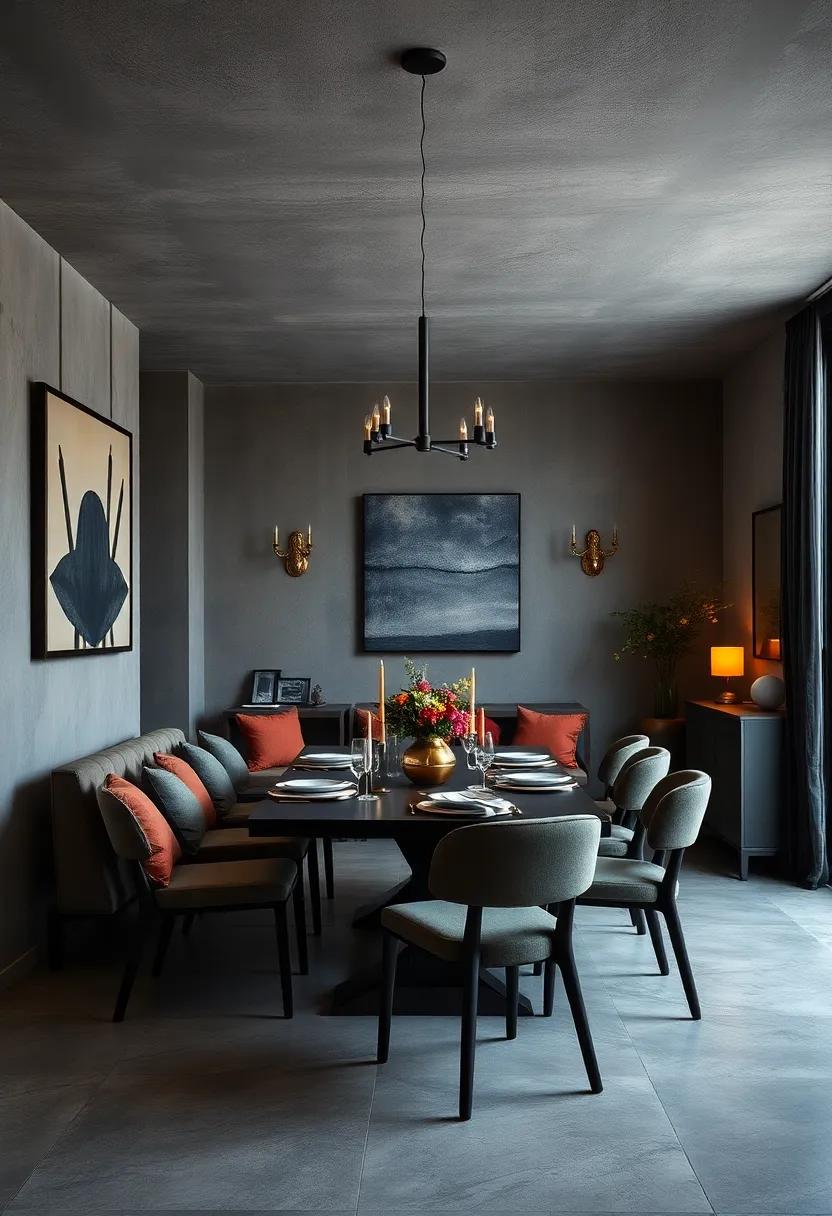 Incorporating Antique Brass Accents and Candlelight to Elevate Elegance in Dimly Lit Eating Areas