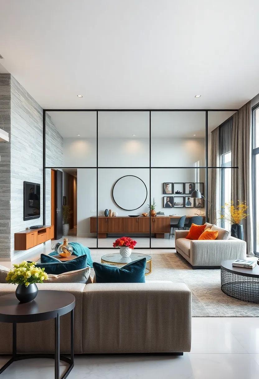 Sleek Frameless Glass Wall Partitions Defining Areas Without Visual Clutter