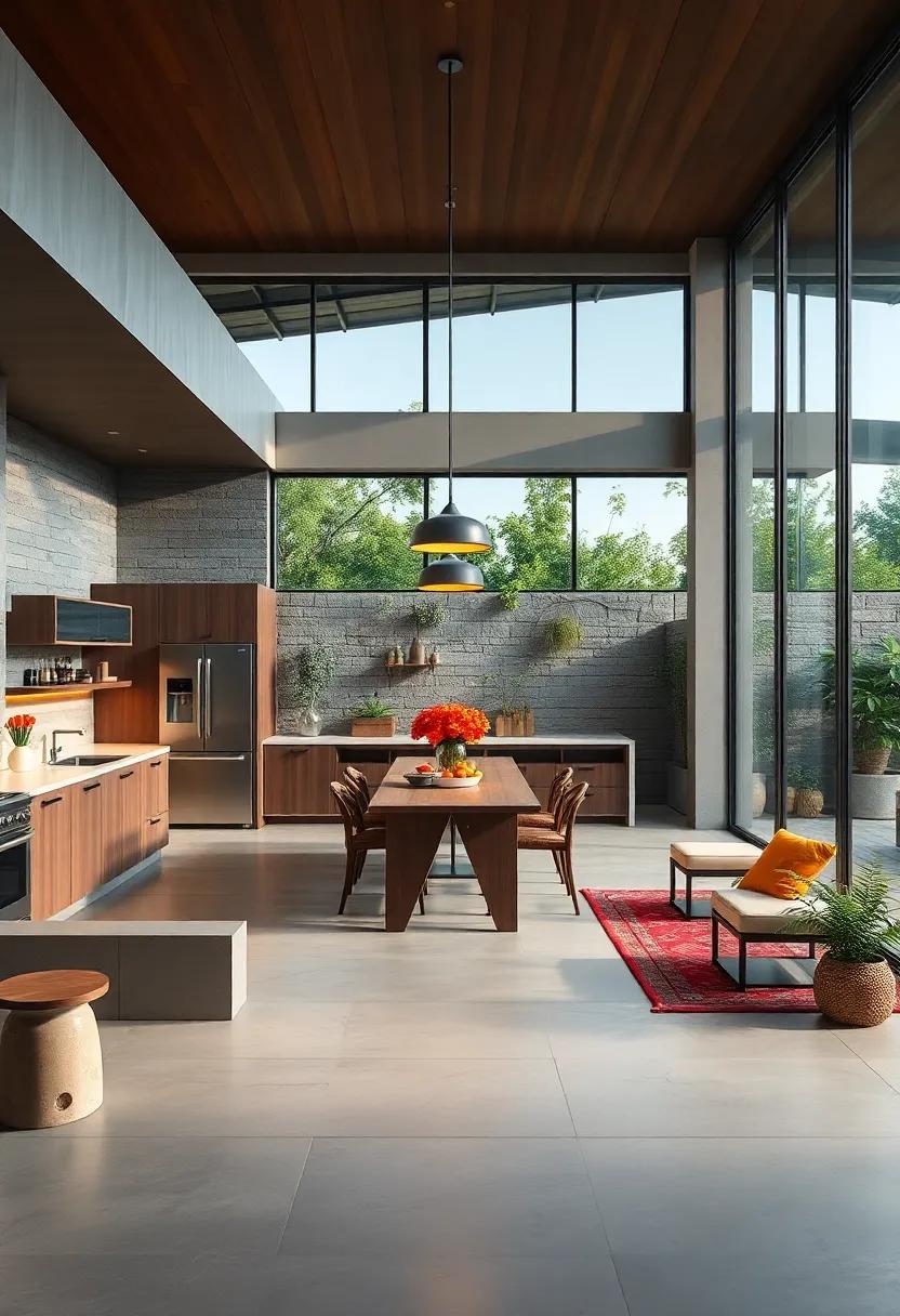 Indoor-Outdoor Kitchen Concepts with Retractable Walls Opening to Patios and Gardens