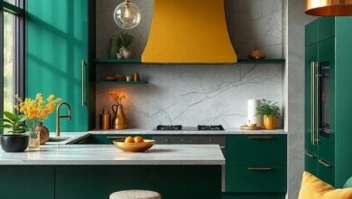Elevate Elegance: Discover the Allure of Forest Green and Gold Luxury Kitchens
