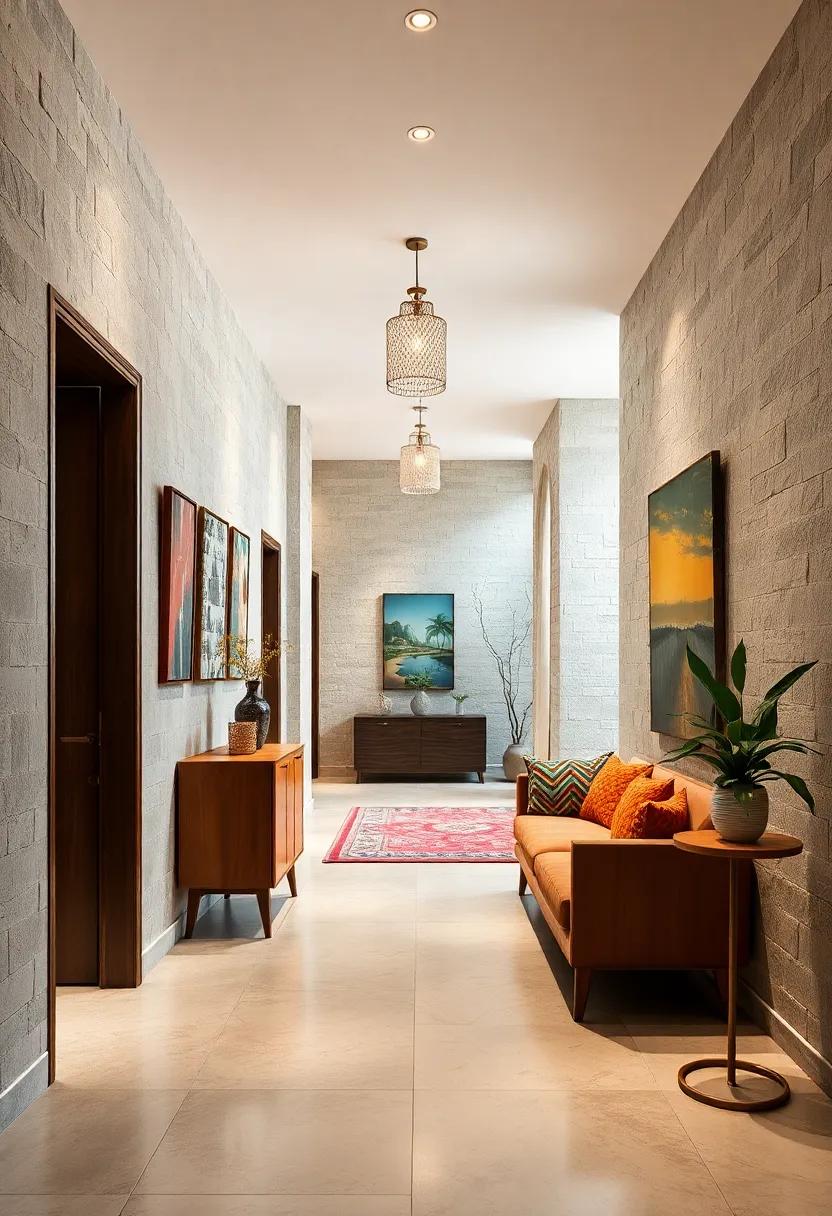 Cultural Collagehallways Fusing Patterns, Textures, and Artifacts from Around the World