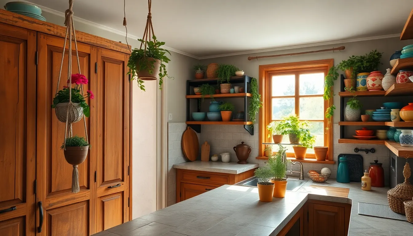 Boho Kitchen with Natural Elements