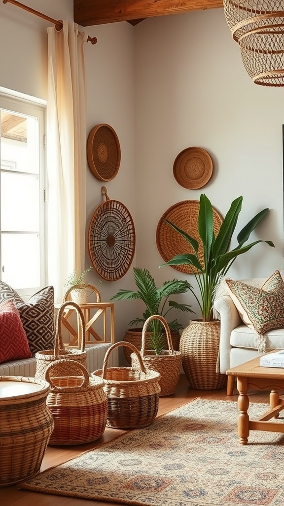 handwoven basket accents