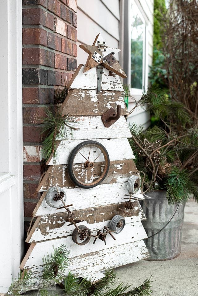 Rustic Wooden Tree Ornaments