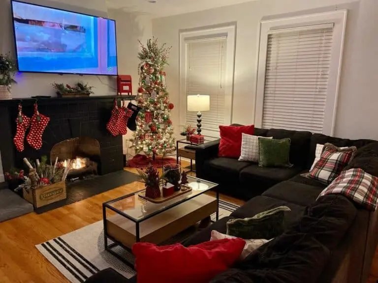 Dramatic Black Fireplace