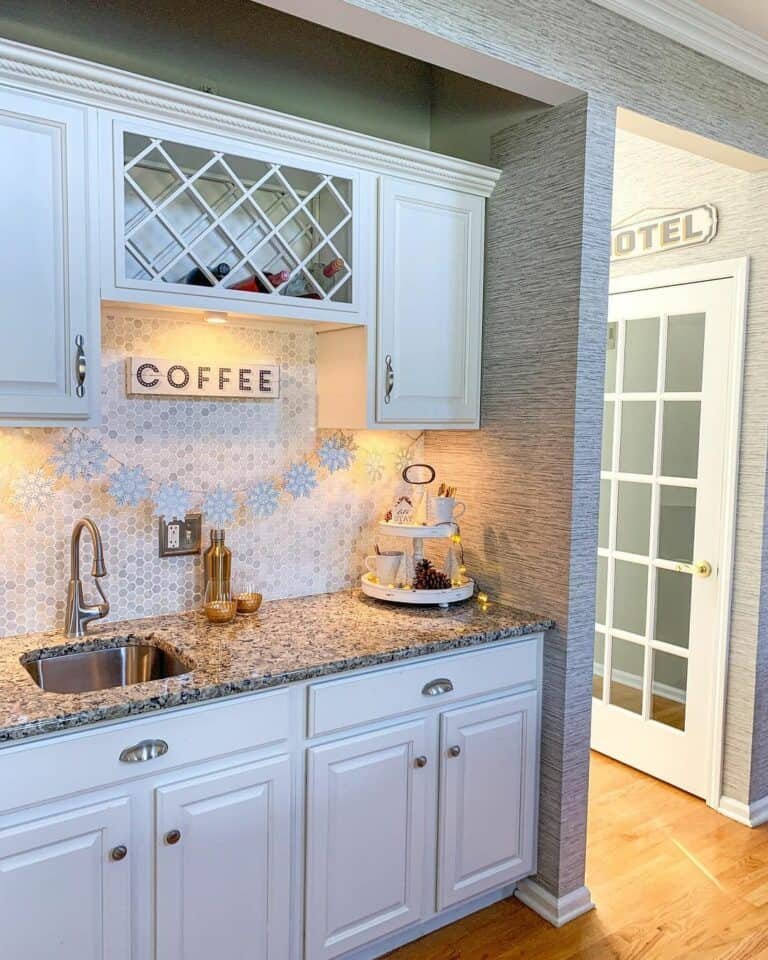 White Tiered Tray Coffee Station