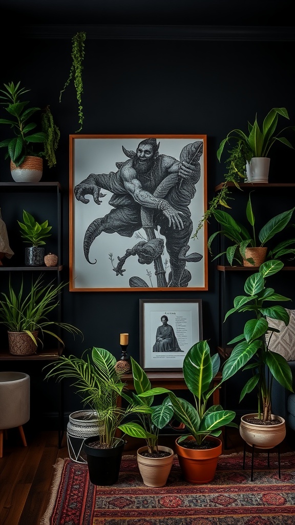 lush indoor greenery