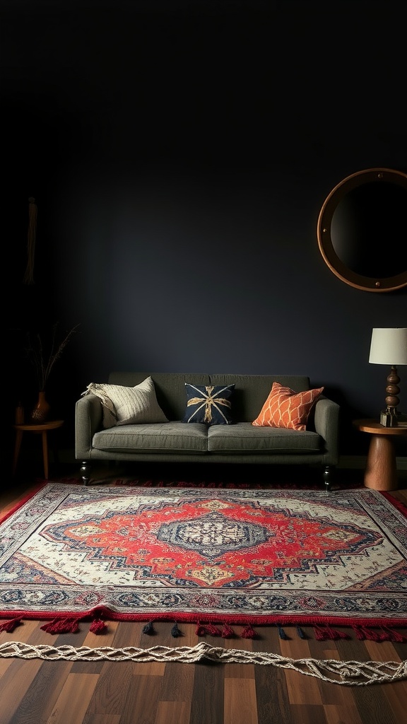 layered rugs for depth