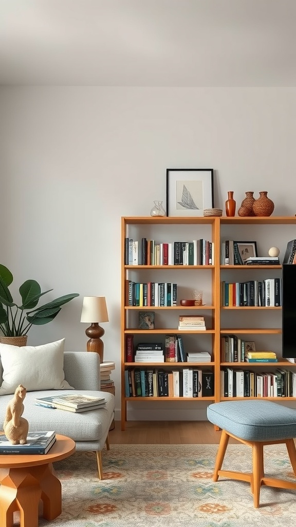 curated bookshelves