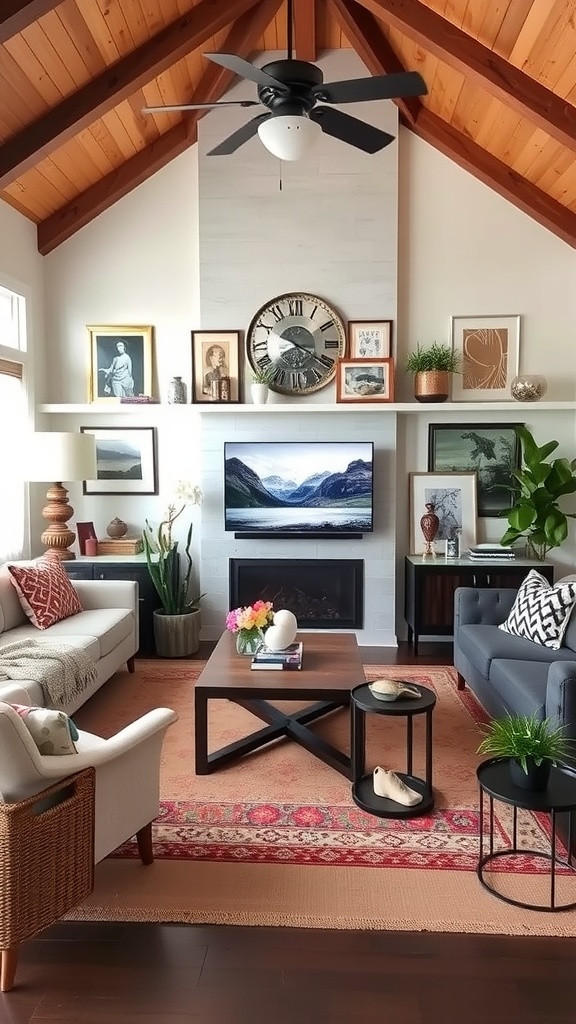 eclectic mix of decor