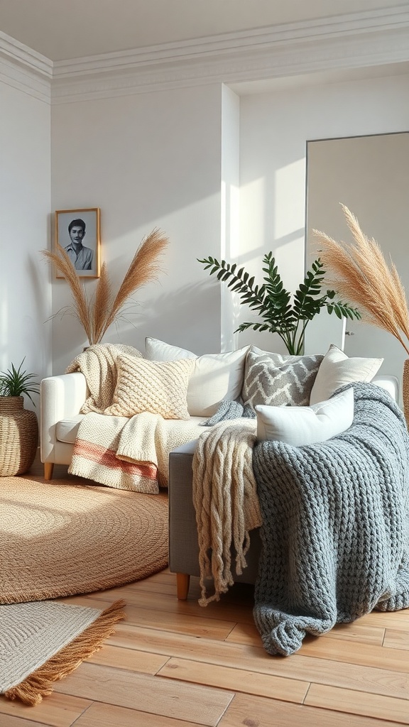 Layered textiles and rugs