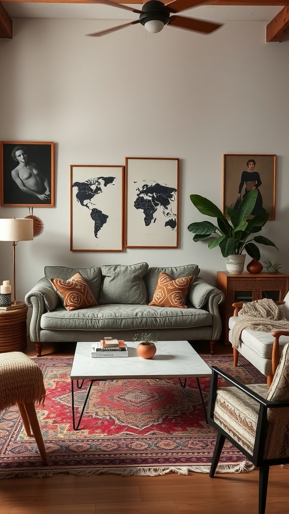 Eclectic mix of furniture styles