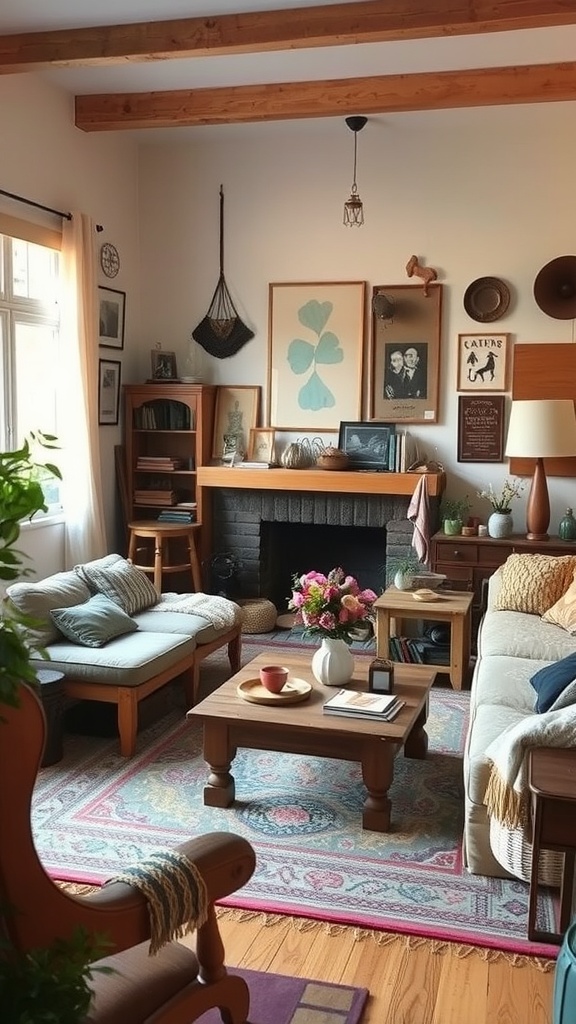 Personalized boho living room decor