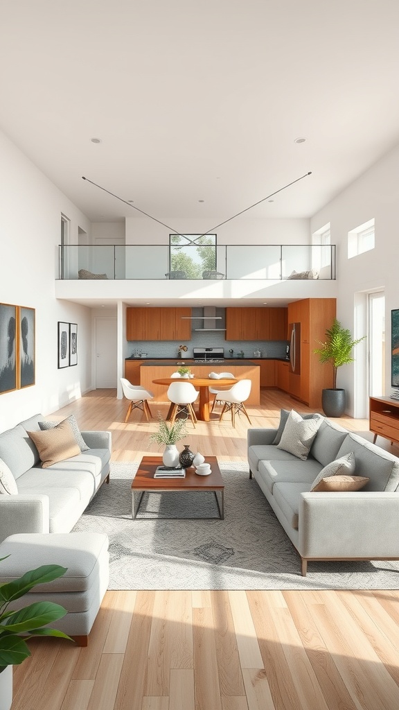 open-plan living room design