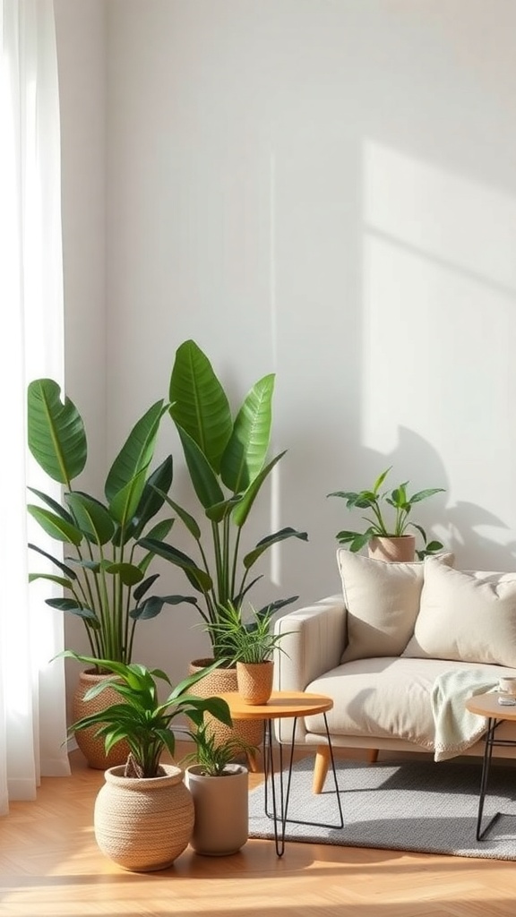 Integrating indoor plants for freshness