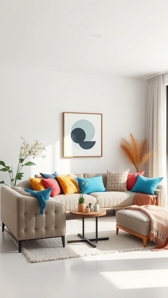 Vibrant accents to energize minimalism