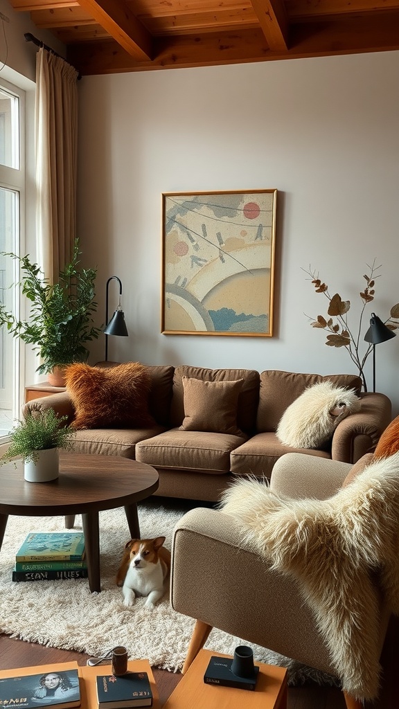 Add plush comfort with faux fur accents