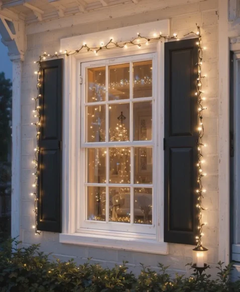 Window Outline Christmas Lights