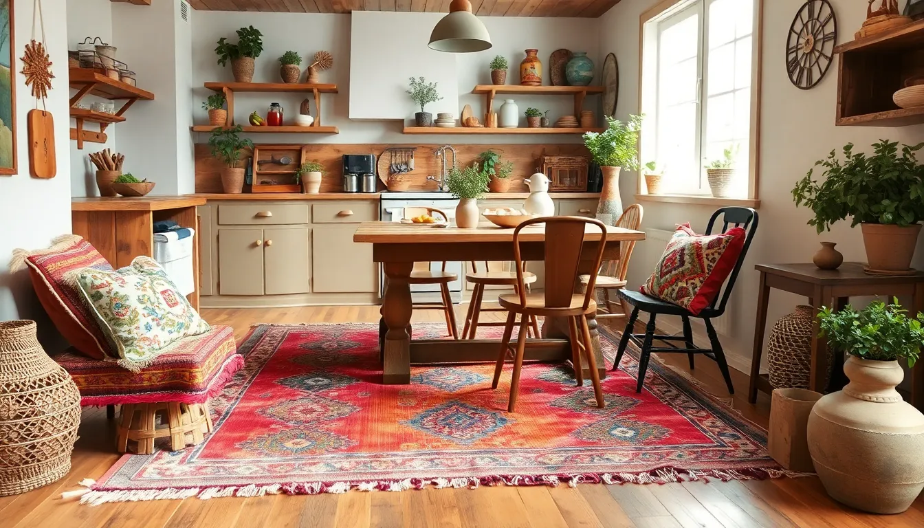 Boho Kitchen Textiles and Patterns