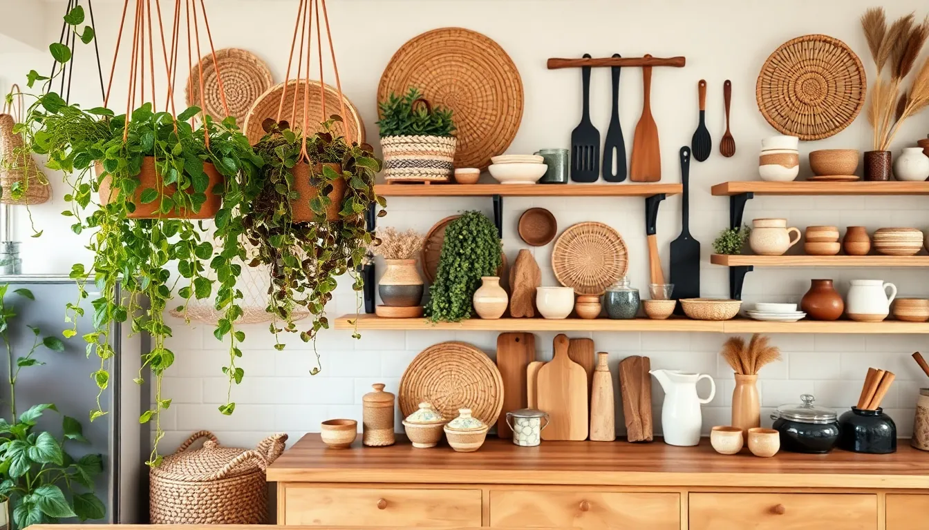 Boho Kitchen Macramé and Woven Textures