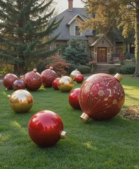 Giant Outdoor Christmas Ornaments