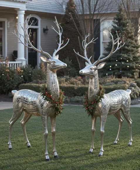 Reindeer Lawn Sculptures