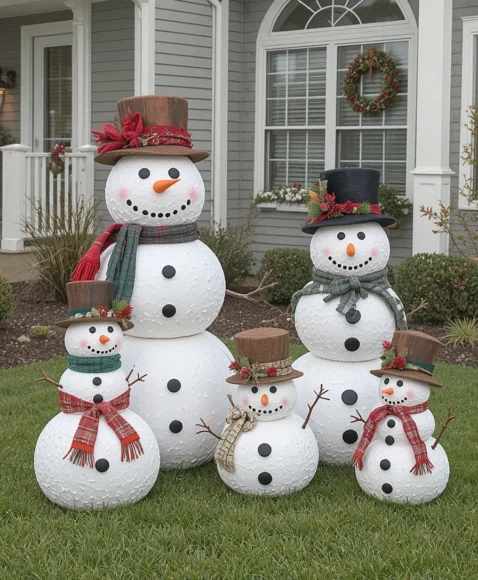 Snowman Family Display