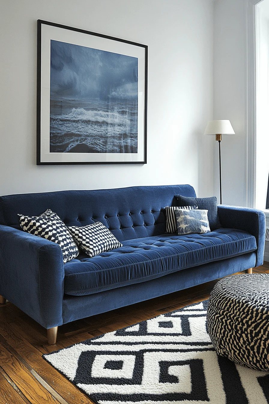 29 Blue Sofa Living Room Ideas for a Stylish and Cheerful Space blue sofa living room design